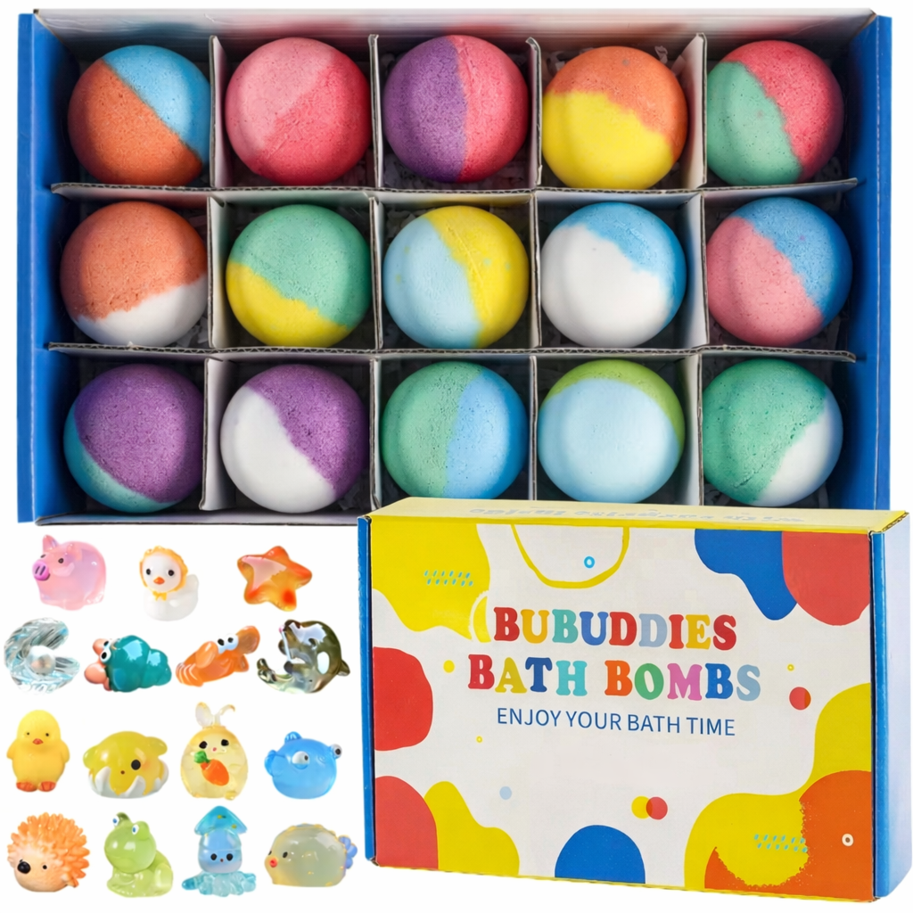 バスボム 入浴剤 キャラクター おもちゃ入り 香り豊か BOX 15個セット